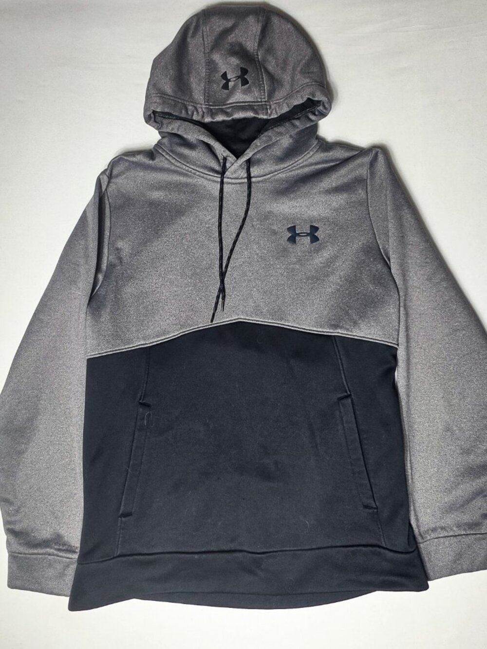 Medium Gray Under Armour Storm AF Icon Twist Hoodie Pullover colorblock